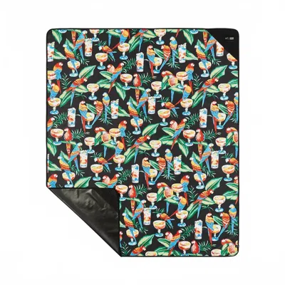 Slowtide Cocktail Party Picnic Blanket In Black In Multi