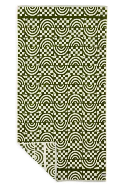 Slowtide Coco Rainbow Beach Towel In Green