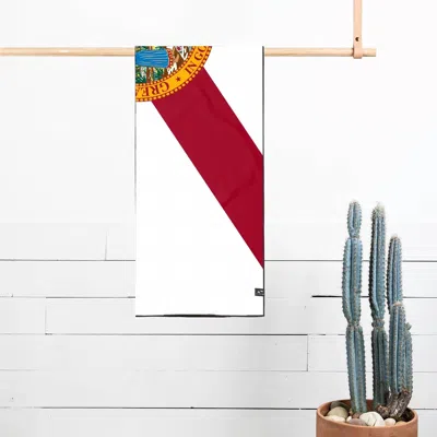 Slowtide Florida Flag Quick Dry Towel In Red In Multi