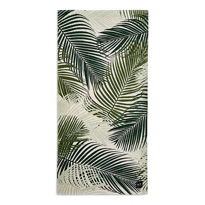 Slowtide Hala Cotton Beach Towel In Green