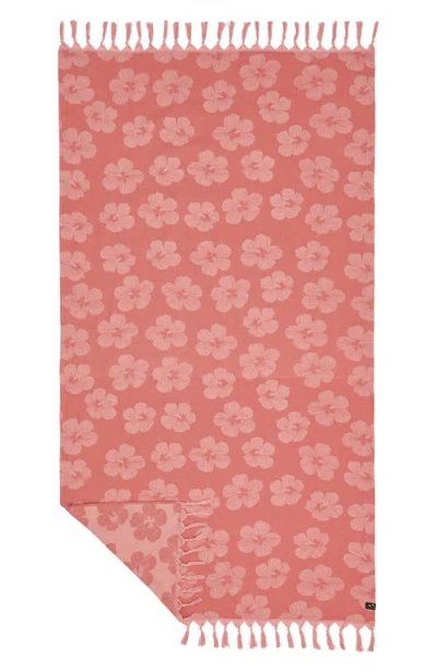 Slowtide Hau Floral Turkish Towel In Pink