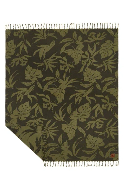 Slowtide Hauke Tapestry Blanket In Black/ Green