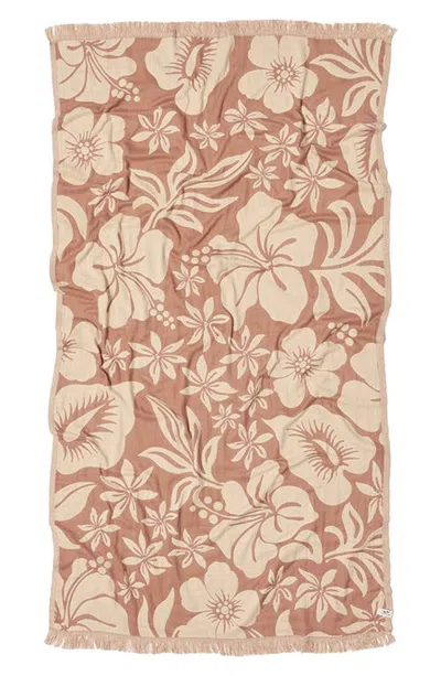 Slowtide Lana Driftweave Turkish Towel In Toast