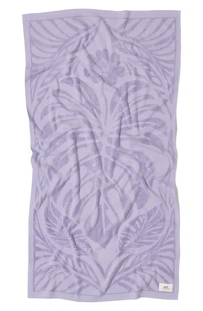 Slowtide Roots Sculpted Beach Towel In Lilac