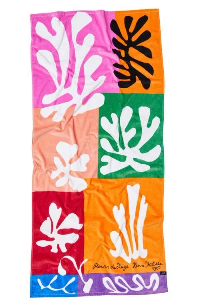 Slowtide Snow Flowers Beach Towel In Multi