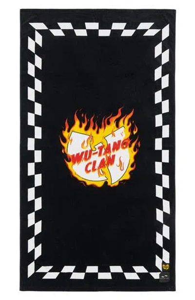 Slowtide Wu-tang Blocks On Fire Beach Towel In Multi