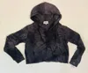 Sls Apparel Tie-dye Crop Hoodie In Charcoal In Grey