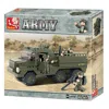 Sluban Heavy Military Truck Building Brick Kit (230 Pcs)