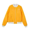 Slush Jobs Women's White / Yellow / Orange Reversible Bomber Jacket In White/yellow/orange
