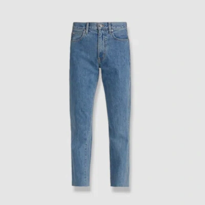 Pre-owned Slvrlake $270  Womens Blue High Waist Frayed Straight-leg Jean Pants Size 31