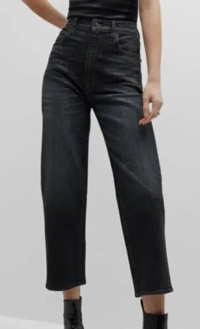 Pre-owned Slvrlake $319  Women's Black London Straight Cropped Jeans Size 29