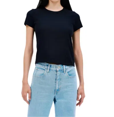 Slvrlake Baby Tee In Raven In Blue