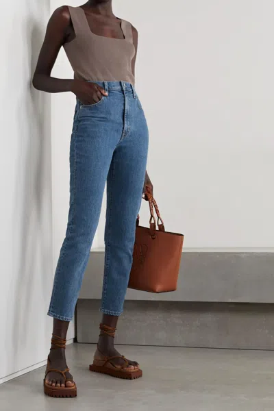 Slvrlake Beatnik Ankle Jean In Forever Blue In Multi