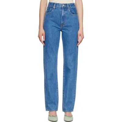 Slvrlake Estelle High Rise Wide Leg Jeans In Start Me Up In Blue