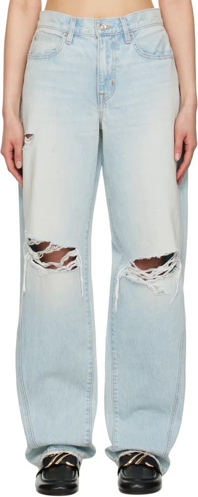 Slvrlake Blue Tess Long Jeans In Heartbreak Hotel Blu