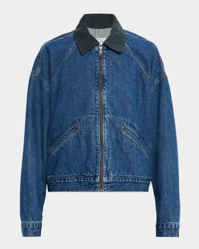 Slvrlake Camden Garage Jacket In Blue