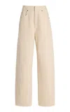 Slvrlake Camilla Rigid Curve-waist Wide-leg Jeans In White