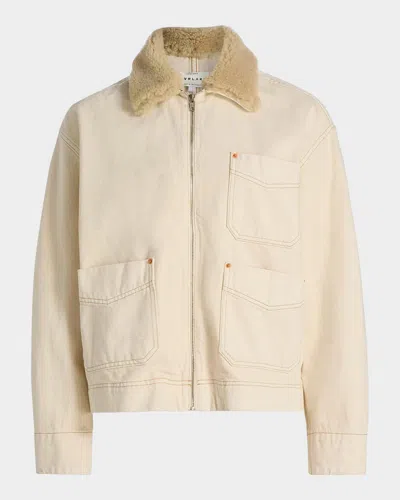 Slvrlake Casey Square Worker Jacket In Neutral