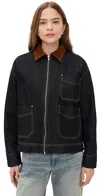 Slvrlake Casey Square Worker Jacket Empty Sky In Black