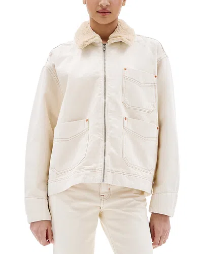 Slvrlake Casey Square Worker Jacket In Neutral