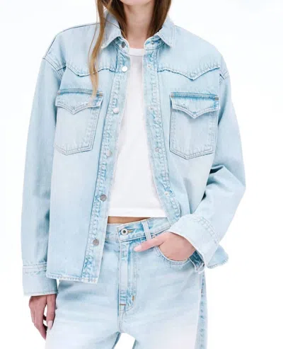 Slvrlake Cassidy Shirt In Love Song In Blue