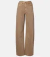 Slvrlake Cassie High-rise Straight Jeans In Brown