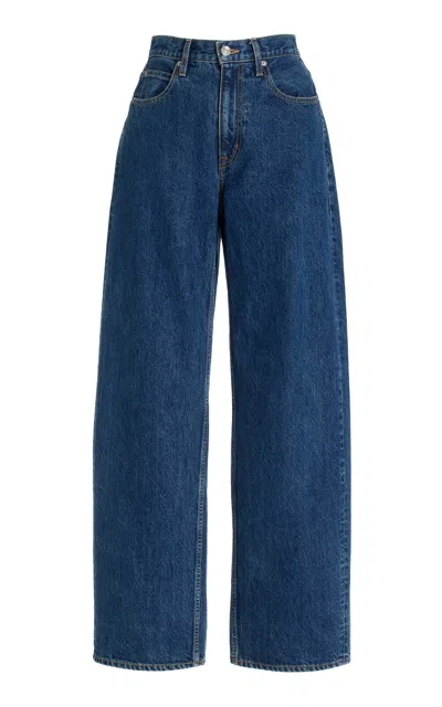Slvrlake Cassie Rigid High-rise Wide-leg Jeans In Dark Wash