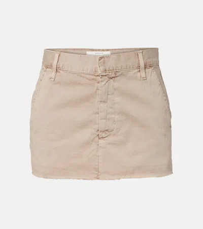 Slvrlake Chino Cotton Canvas Miniskirt In Sand