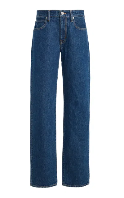 Slvrlake Chloe Rigid Low-rise Straight-leg Jeans In Dark Wash