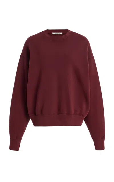 Slvrlake Cinch Cotton Crewneck Sweatshirt In Red