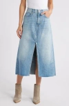 Slvrlake Cotton Denim Midi Skirt In Nevermind