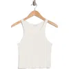 Slvrlake Cotton Ribbed Crop Tank In Natural White