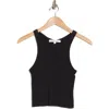 Slvrlake Cotton Ribbed Crop Tank In Black