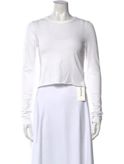 Pre-owned Slvrlake Crew Neck Long Sleeve Top In White