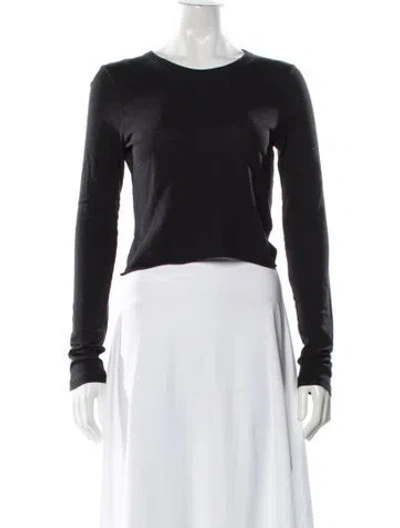 Pre-owned Slvrlake Crew Neck Long Sleeve T-shirt In Black