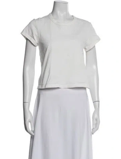 Pre-owned Slvrlake Crew Neck Short Sleeve T-shirt In White
