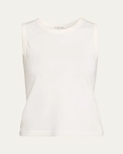 Slvrlake Crewneck Cotton Tank Top In White