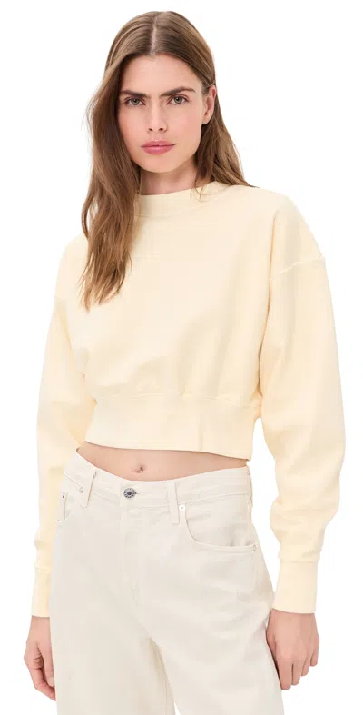 Slvrlake Crop Crew Sweatshirt Paradise In Yellow