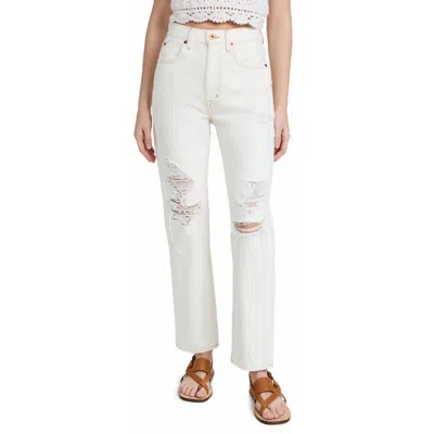 Slvrlake Dakota Destructed Jeans In Ivory Destructed In White