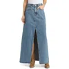 Slvrlake Dallas Organic Denim Maxi Skirt In Hard Times
