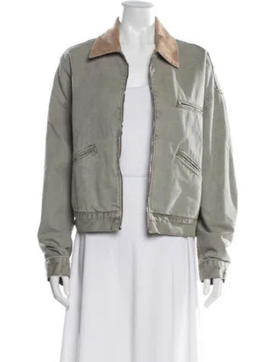 Pre-owned Slvrlake Denim Jacket In Green