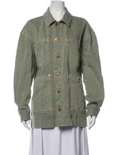 Pre-owned Slvrlake Denim Jacket In Green
