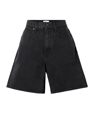 Slvrlake Denim Shorts With Belt Loops In Black
