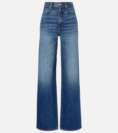 Slvrlake Eva Faded Wide-leg Jeans In Blue