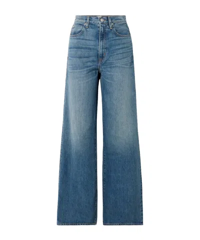 Slvrlake Eva High-rise Wide-leg Organic Jeans In Blue