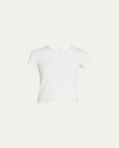 Slvrlake Fitted Cropped Baby Tee In White
