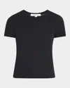 Slvrlake Fitted Cropped Baby Tee In Raven