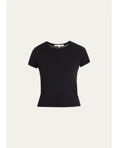 Slvrlake Fitted Cropped Baby Tee In Black