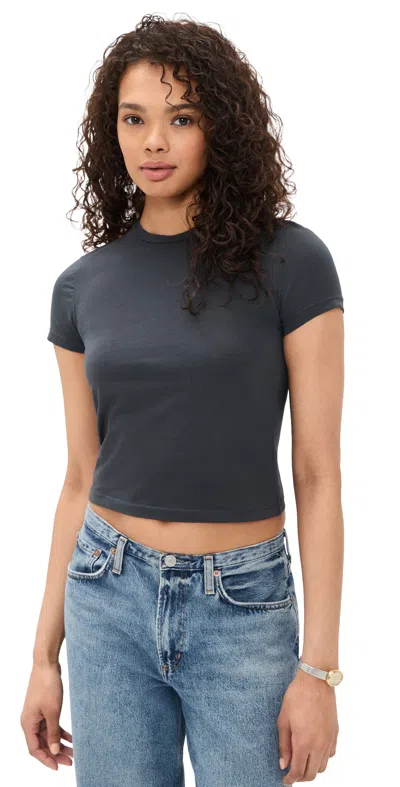 Slvrlake Fitted Tee Washed Black In Blue