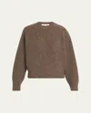 Slvrlake Florence Wool Crewneck Sweater In Brown